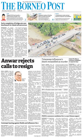 Cover of The Borneo Post (Sabah)