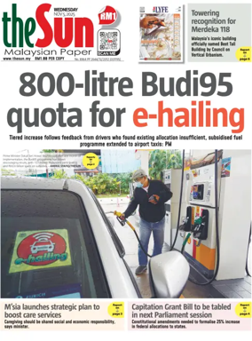 Cover of The Sun (Malaysia)