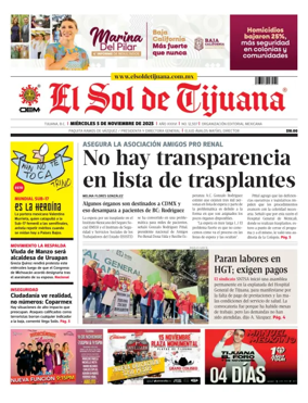 Cover of El Sol de Tijuana