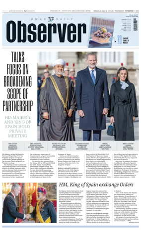 Cover of Oman Daily Observer