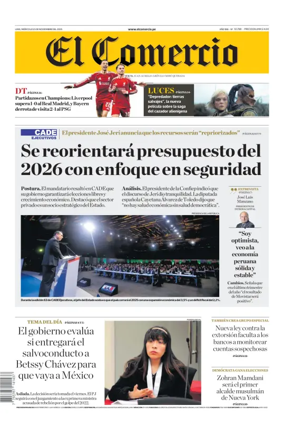 Cover of Diario El Comercio