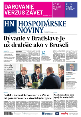 Cover of Hospodárske noviny