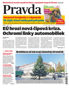 Cover of Pravda of Slovakia