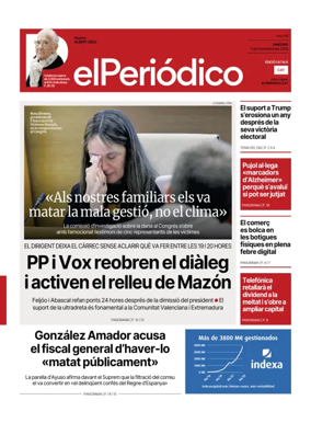 Cover of El Periódico de Catalunya (Català)