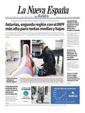 Cover of La Nueva España (Avilés)