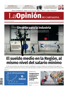 Cover of La Opinion de Murcia (Cartagena)