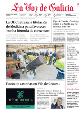 Cover of La Voz de Galicia (Deza)