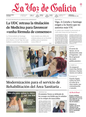 Cover of La Voz de Galicia (Ferrol)