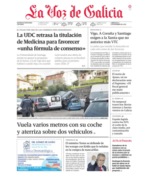 Cover of La Voz de Galicia (Pontevedra)