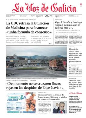 Cover of La Voz de Galicia (Viveiro)