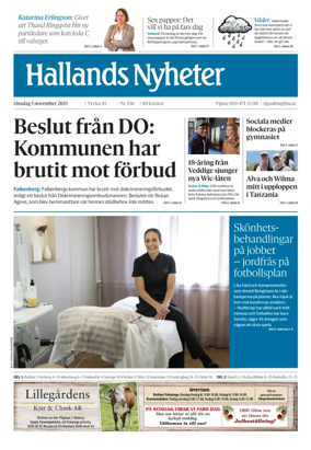 Cover of Hallands Nyheter