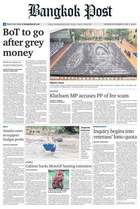 Cover of Bangkok Post