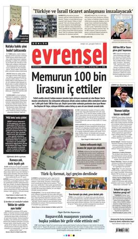 Cover of Evrensel Gazetesi