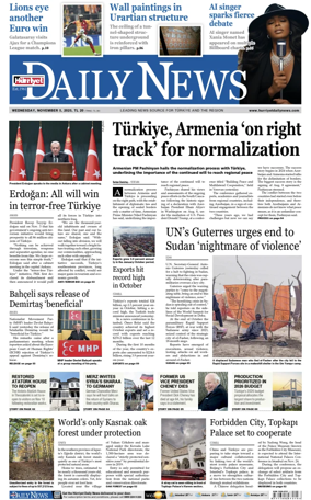 Cover of Hurriyet Daily News & Economic Review