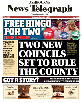 Cover of Ashbourne News Telegraph