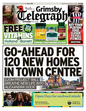 Cover of Grimsby Telegraph