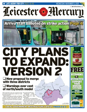 Cover of Leicester Mercury