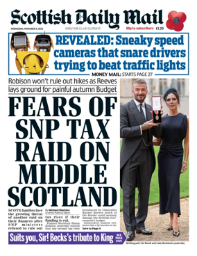 Cover of Scottish Daily Mail