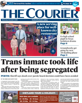 Cover of The Courier & Advertiser (Perth and Perthshire Edition)