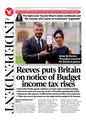 Cover of The Independent