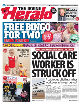 Cover of The Irvine Herald and Kilwinning Chronicle
