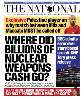 Cover of The National (Scotland)