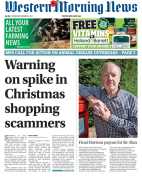 Cover of Western Morning News