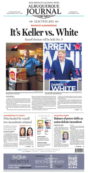 Cover of Albuquerque Journal