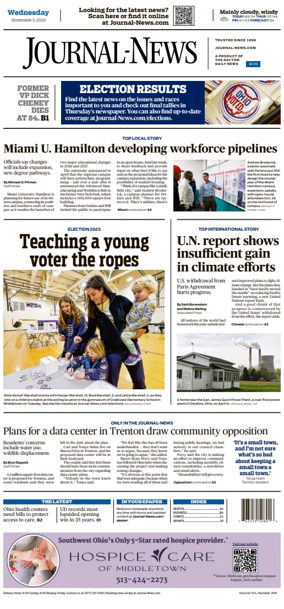 Cover of Hamilton Journal News