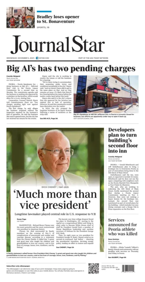 Cover of Journal Star (Peoria)