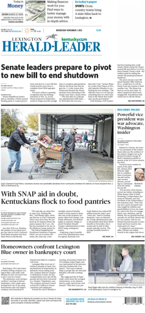 Cover of Lexington Herald-Leader