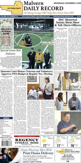 Cover of Malvern Daily Record