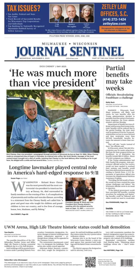 Cover of Milwaukee Journal Sentinel