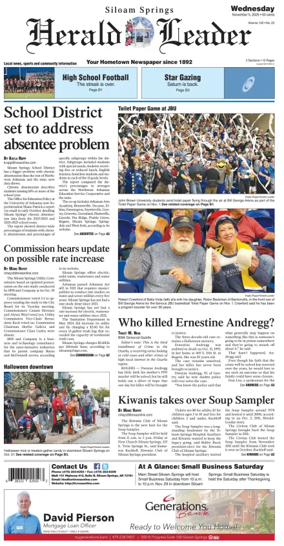 Cover of Siloam Springs Herald Leader