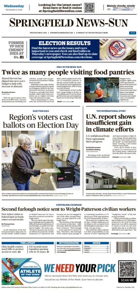 Cover of Springfield News-Sun