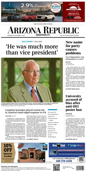 Cover of The Arizona Republic