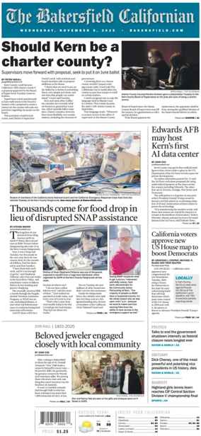 Cover of The Bakersfield Californian