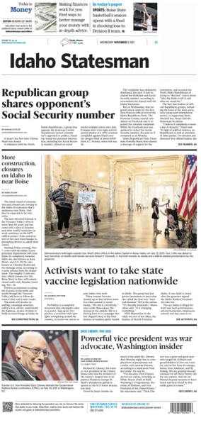 Cover of The Idaho Statesman