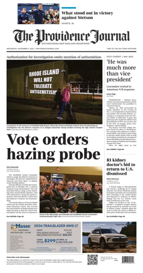 Cover of The Providence Journal