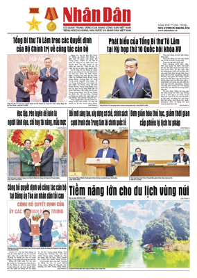 Cover of Nhan Dan newspaper