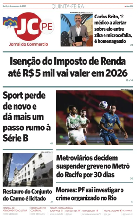Cover of Jornal do Commercio