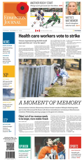 Cover of Edmonton Journal