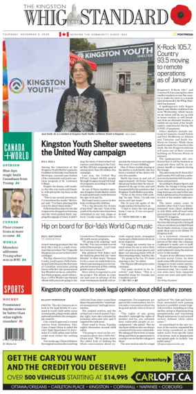 Cover of Kingston Whig-Standard