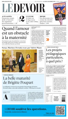 Cover of Le Devoir