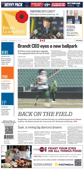 Cover of Regina Leader-Post