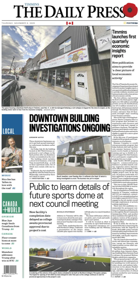 Cover of The Daily Press (Timmins)