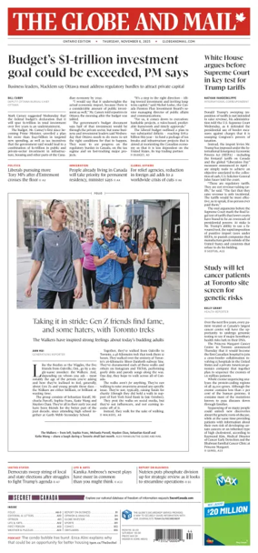Cover of The Globe and Mail Metro (Ontario Edition)