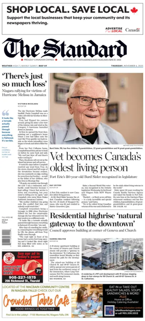 Cover of The Standard (St. Catharines)