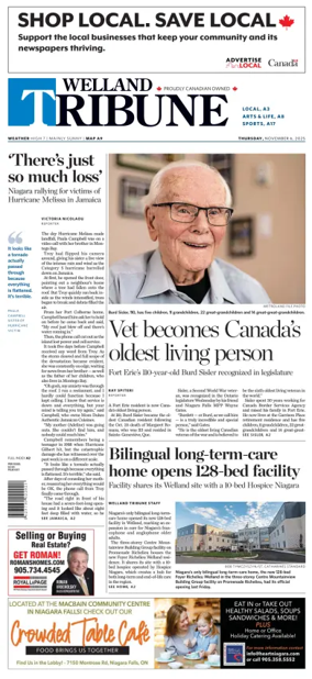Cover of The Welland Tribune