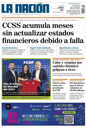 Cover of La Nacion (Costa Rica)